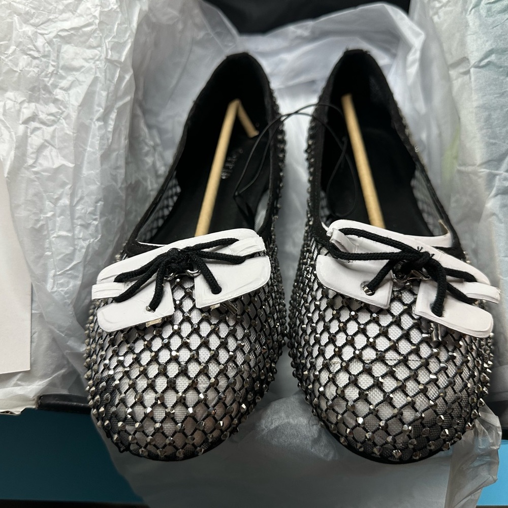 Torrid Embellished Mesh Ballet Flats - Black